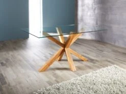 Royal Oak Table AGERBY 90x160 Verre/chêne -Intérieur Chic 133859