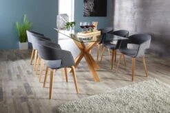 Royal Oak Table AGERBY 90x160 Verre/chêne -Intérieur Chic 133861