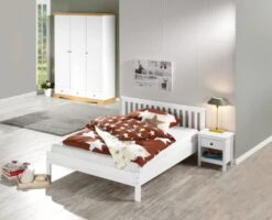 Armoire ROLD 154x216 Blanc/pin -Intérieur Chic 134111