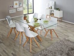 Chaise BLOKHUS Blanc/naturel -Intérieur Chic 134267