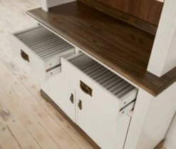 Buffet VILSTED 2 Portes Blanc/brun -Intérieur Chic 135055