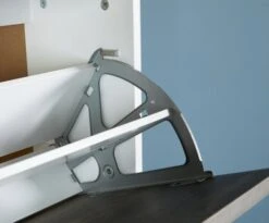 Meuble à Chaussures OLDEKROG 3 Compartiments Blanc/gris -Intérieur Chic 135238