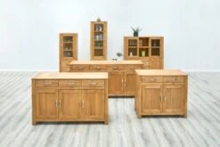 Royal Oak Vitrine HAGE 2+2 Portes 3 Tiroirs Chêne -Intérieur Chic 135321