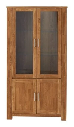 Royal Oak Vitrine OLDE 2 Portes + 2 Portes Vitrées Chêne -Intérieur Chic 135347