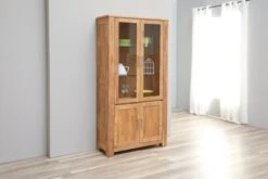 Royal Oak Vitrine OLDE 2 Portes + 2 Portes Vitrées Chêne -Intérieur Chic 135349