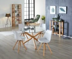 Chaise BLOKHUS Blanc/naturel -Intérieur Chic 136006