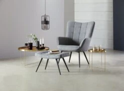 Repose-pieds ULDUM Gris/noir -Intérieur Chic 137222