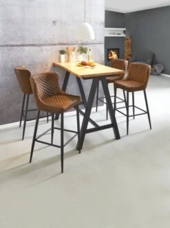 Royal Oak Table De Bar SANDBY 71x128 Chêne Naturel/noir -Intérieur Chic 137276