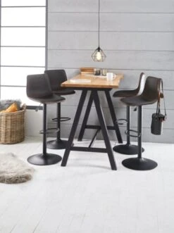 Royal Oak Table De Bar SANDBY 71x128 Chêne Naturel/noir -Intérieur Chic 137283