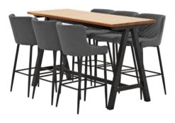 Royal Oak Table De Bar SANDBY 71x183 Chêne Naturel/noir -Intérieur Chic 137291