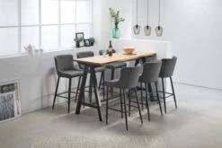 Royal Oak Table De Bar SANDBY 71x183 Chêne Naturel/noir -Intérieur Chic 137292