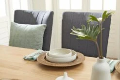 Chaise NORDRUP Tissu Gris/naturel -Intérieur Chic 137493