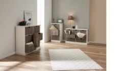 Commode ORLANDO 3 Tiroirs Blanc/gris -Intérieur Chic 137787 2