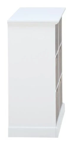 Commode OLDEKROG 6 Tiroirs Blanc/gris -Intérieur Chic 137792