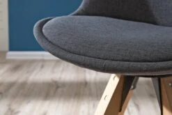 Chaise DREJHUS Tissu Gris Anthracite/naturel -Intérieur Chic 138029