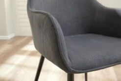 Chaise SABRO Tissu Gris/noir -Intérieur Chic 139202