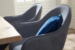 Chaise SABRO Tissu Gris/noir -Intérieur Chic 139209