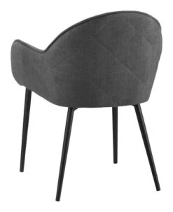 Chaise SABRO Tissu Gris/noir -Intérieur Chic 139211