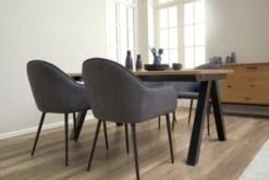 Royal Oak Table SANDBY 100x160 Chêne Naturel/noir -Intérieur Chic 139215 2