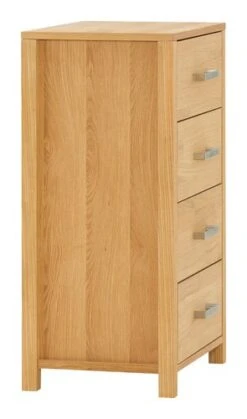 Royal Oak Commode 4 Tiroirs HUGGET étroit Chêne -Intérieur Chic 139437