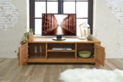 Royal Oak Meuble TV OLDE 150 Cm 2 Portes Chêne -Intérieur Chic 139482