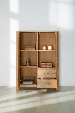 Royal Oak Commode HAGE 2 Tiroirs 2 Portes Chêne -Intérieur Chic 139501