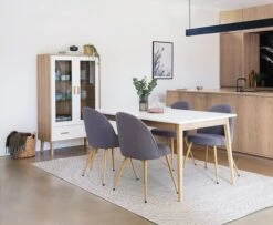 Vitrine GAMMELGAB 2 Portes A/éclairage LED Chêne/blanc -Intérieur Chic 143750