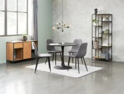 Table RINGSTED Ø100 Placage Frêne Noir -Intérieur Chic 144312