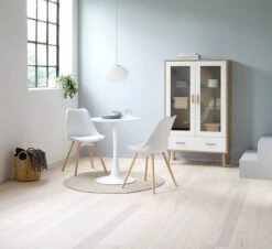 Vitrine GAMMELGAB 2 Portes A/éclairage LED Chêne/blanc -Intérieur Chic 144320