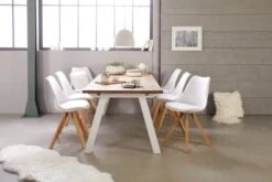 Chaise BLOKHUS Blanc/naturel -Intérieur Chic 144596