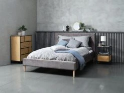 Commode 6 Tiroirs TRAPPEDAL Chêne/noir -Intérieur Chic 146859