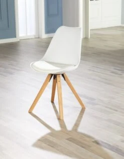 Chaise BLOKHUS Blanc/naturel -Intérieur Chic 147332