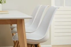 Chaise BLOKHUS Blanc/naturel -Intérieur Chic 147336
