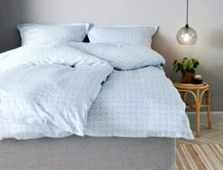 Parure De Lit Satin TINA 240x220 Bleu -Intérieur Chic 148110