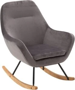 Fauteuil à Bascule NEBEL Velours Gris