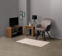 Fauteuil ONSEVIG Velours Gris/noir -Intérieur Chic 149370