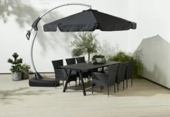 Parasol Déporté HAUGESUND Ø300 Noir -Intérieur Chic 150533