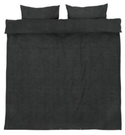 Parure De Lit Flanelle VITA 240x220 Gris Foncé