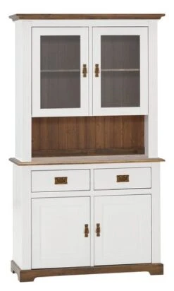 Buffet VILSTED 2 Portes Blanc/brun -Intérieur Chic 158324
