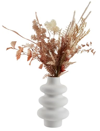 Vase ALVIS Ø20xH30cm Blanc 2 Vase ALVIS Ø20xH30cm Blanc – Image 2