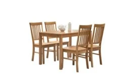 JEGERUP L115 Table Chêne + 4 JELS Chaises Chêne