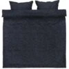 Parure De Lit Percale INES 240x220 Bleu Foncé