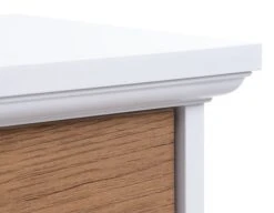 Meuble à Chaussures OLDEKROG 3 Compartiments Blanc/chêne -Intérieur Chic 162041