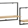 Étagère Murale TRAPPEDAL 2 Pcs/pqt Coloris Chêne/noir