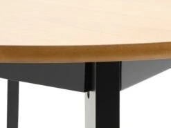 Table JEGIND Ø105 Chêne/noir -Intérieur Chic 162219