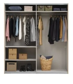 Armoire SALTOV 204x222 Chêne/noir -Intérieur Chic 162317