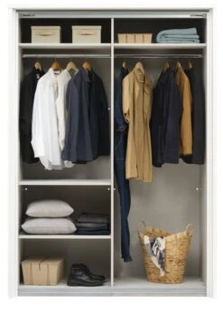 Armoire SALTOV 150 A/cadre Blanc -Intérieur Chic 162335 1