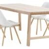 GADESKOV L200 Table Chêne + 4 KASTRUP Chaises Blanc