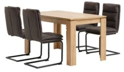 LINTRUP L140 Table Chêne + 4 ULSTRUP Chaises Anthracite