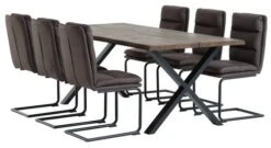 Chaise ULSTRUP Tissu Gris Anthracite/noir -Intérieur Chic 163592